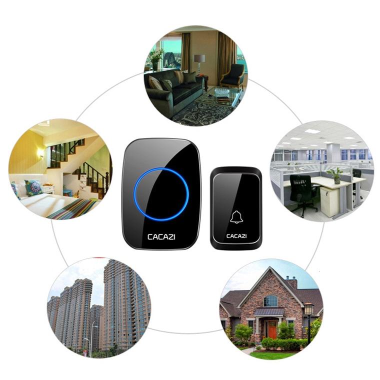 NNEDSZ Wireless Waterproof Music Doorbell - 1 To 1 Battery Type - White