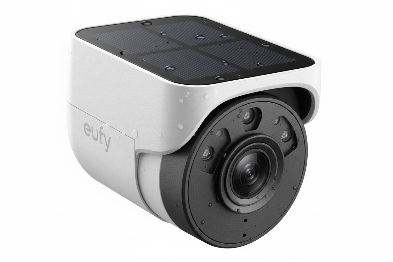 Caméra de Sécurité Eufy avec Panneau Solaire - Surveillance Sans Fil