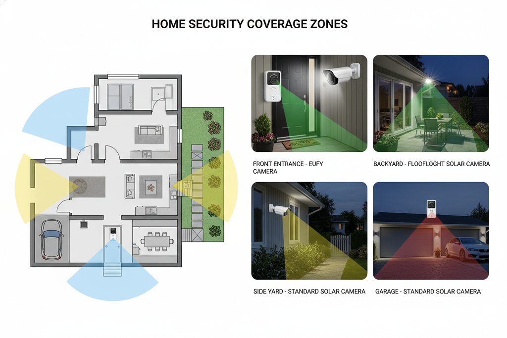 Zones de couverture des caméras Eufy